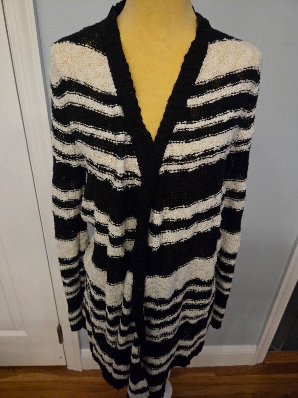 Charlotte Russe Black & White Duster Sweater